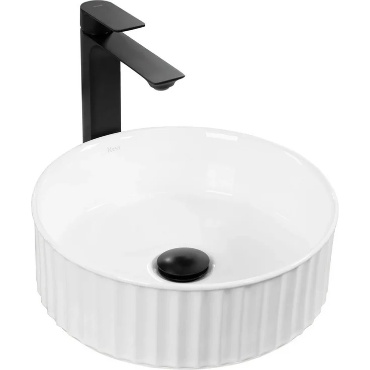 wohnwerk.idee Aufsatzwaschbecken Charlotte, Keramik Weiß Klein für Gäste WC/Gäste Bad – Bild 1