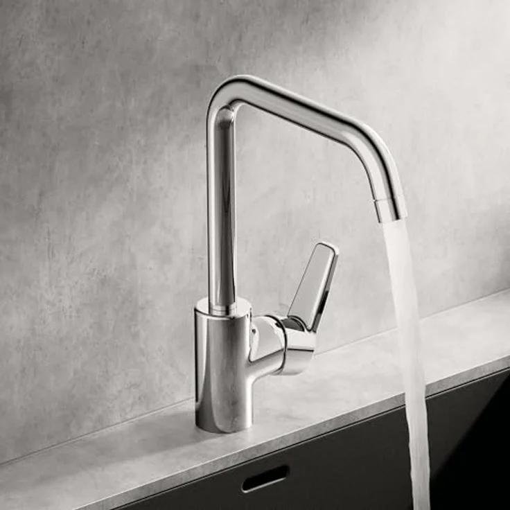 HANSA Hansapolo Spültisch-Einhand-Einlochbatterie, 203 mm Ausladung, 120° schwenkbar, 12 l/min Durchflussmenge – Bild 6