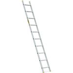 DRABEST Leiter PRO Serie Aluminium Anlegeleiter 10 Sprossen Stufenanlegeleiter bis 150 kg belastbar leichte Leiter mit kostenloser Haken