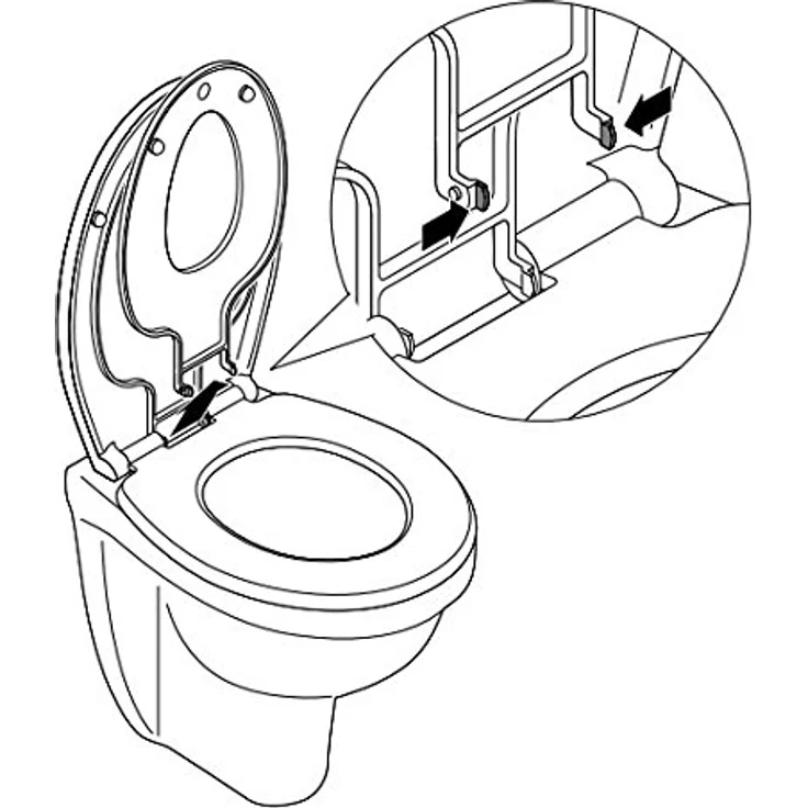 Euroshowers WC Sitz mit integriertem Kindersitz, Soft Close, abnehmbar, Weiß – Bild 5