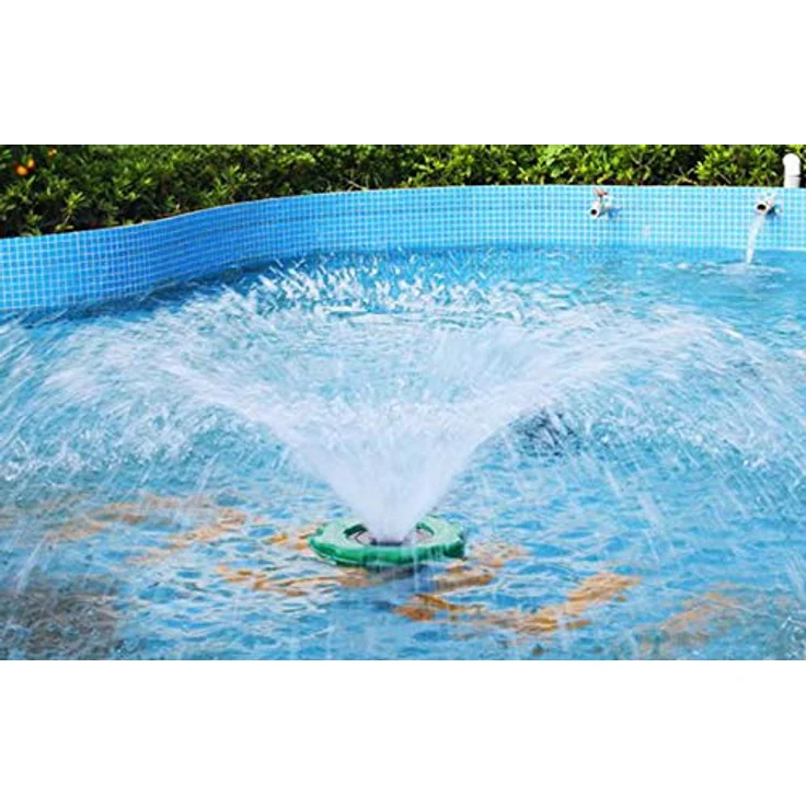 SunSun COP-10000 Schwimmende Fontäne 20000l/h, 90W, Wassersäule mit 1m Höhe & 3 m Durchmesser zur Belüftung des Teiches mit Filtersieb, Effiziente Sauerstoffanreicherung, Blau – Bild 5