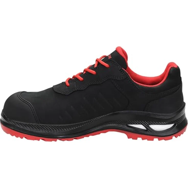 ELTEN Sicherheitsschuhe STEWART XXG PRO GTX, Sicherheitshalbschuhe S3 HI CI ESD, Nubukleder, schwarz-rot, Größe 43 – Bild 3