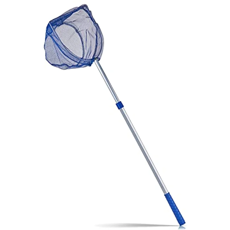 Thats Shopping GmbH Kescher 75 - 121 cm lang - Teleskopstange - Feinmaschig - Für Aquarium & Swimmin – Bild 2