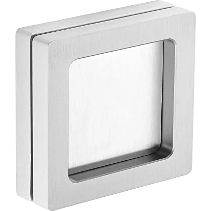 ck-tuerbeschlaege Griffschale zum Kleben, Edelstahloptik, quadratisch, 70 x 70 x 10 mm, 1 Paar – Bild 3