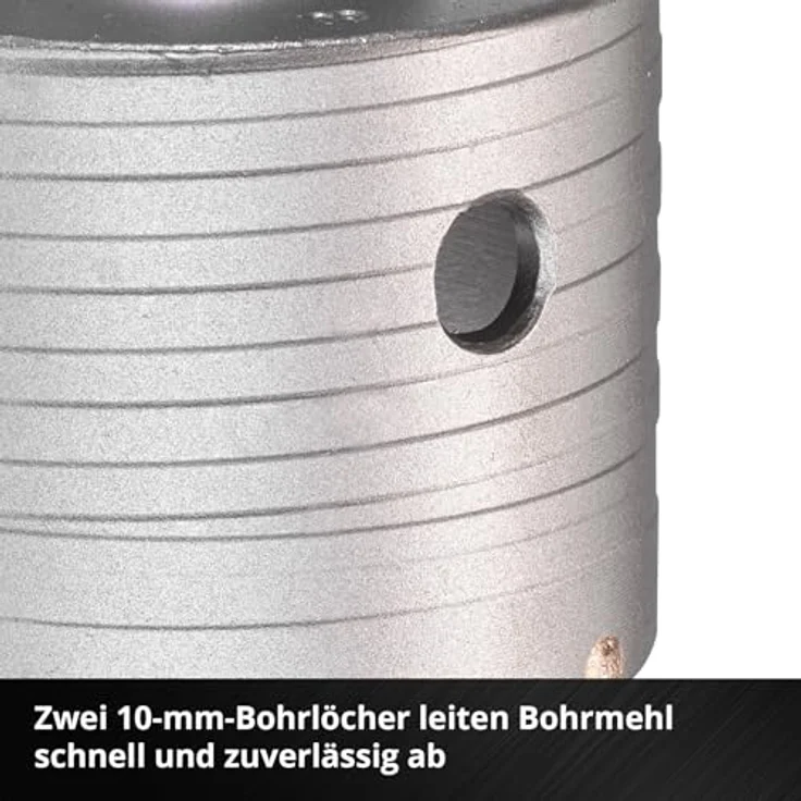 Einhell HM-Bohrer- und Bit-Set, 82 mm Hohlbohrkrone mit 8 Hartmetallzähnen, SDS-Plus-Schaft, inkl. Zentrierbohrer 8 mm – Bild 3