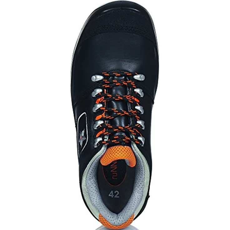 ruNNex RUNNEX® S3-Sicherheitshalbschuhe TeamStar, hydrophobiertes Glattleder, Aluminium-Zehenschutzkappe, SRC rutschhemmend, Schwarz – Bild 4