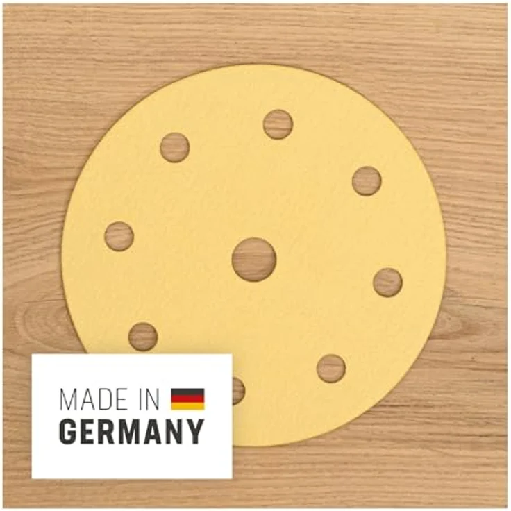 STIER Schleifscheiben Universal D125 / P180 / 8-Loch / 50 Stk., Schleifpapier, Exzenterschleifpapier, Exzenterschleifscheiben, 125mm, made in Germany – Bild 3
