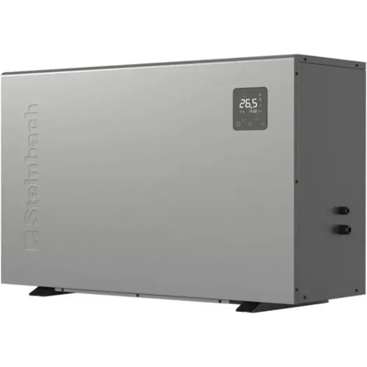 Steinbach Wärmepumpe "Silent 7" grau für Pools bis 30.000 l, 7 kW Heizleistung, Inverter-Technologie, leiser Betrieb