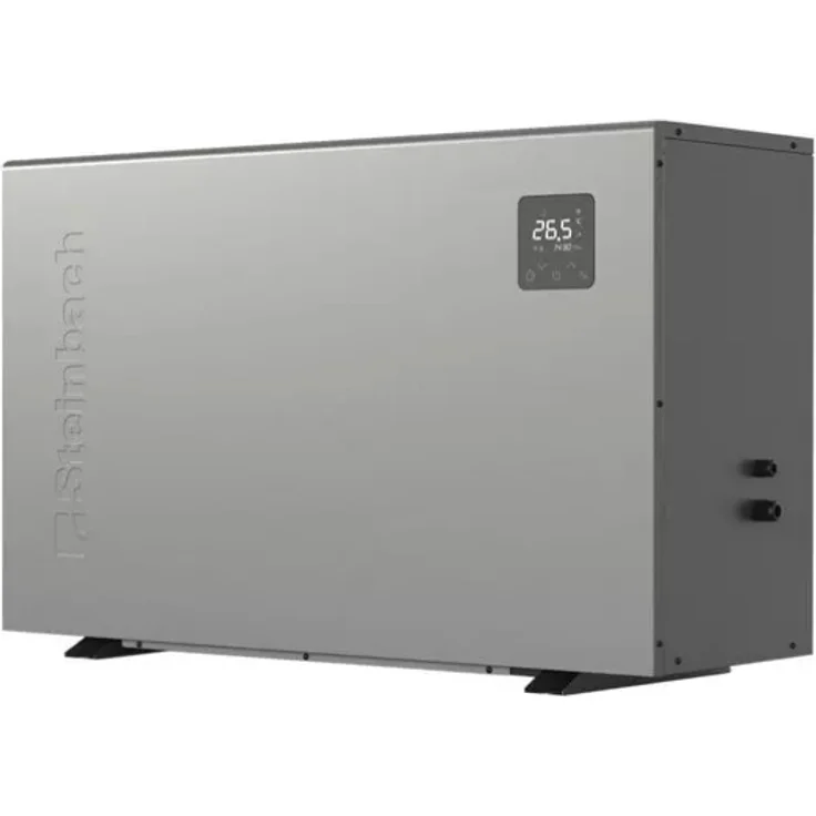Steinbach Wärmepumpe "Silent 7" grau für Pools bis 30.000 l, 7 kW Heizleistung, Inverter-Technologie, leiser Betrieb