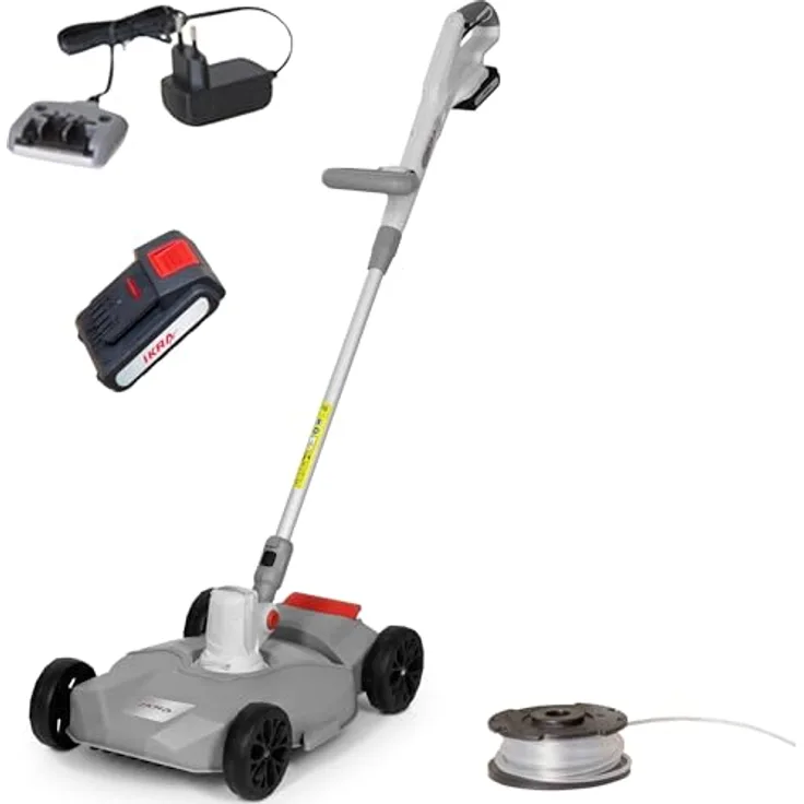ikra GmbH Akku-Rasentrimmer IART 2030, 30 cm Arbeitsbreite, kabellos, 20 Volt-Akku mit Akku & Ladegerät - 2in1-System