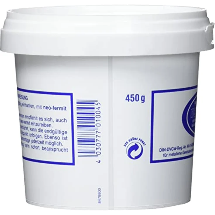 Fermit Neo Fermit, Gewindedichtpaste für Metallgewindeverbindungen, DVGW-zertifiziert, 450g Dose – Bild 4