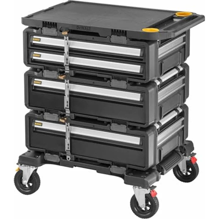 Dewalt ToughSystem 2.0 Transportroller DWST08530-1, 200 kg Tragkraft, 360° Drehrad-System, große 6" Laufräder, kompatibel mit ToughSystem 2.0 Produkten – Bild 4