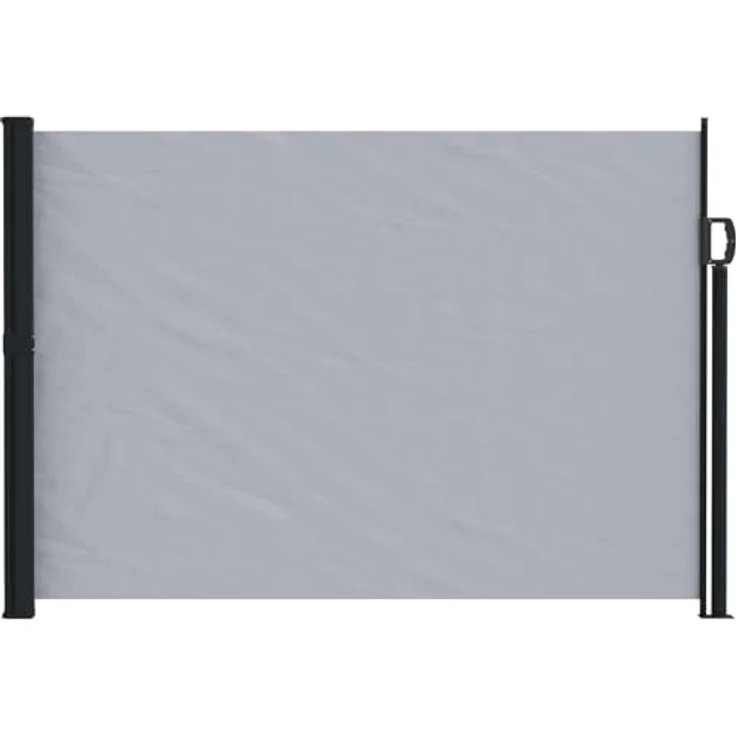 vidaXL Seitenmarkise, einziehbar, grau, 600 x 120 cm, wasserdicht, UV-Schutz, ideal für Garten und Balkon – Bild 1