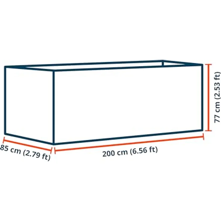 GFP PRIMEYARD 200 x 85 x 77 cm Hochbeet Nele, Cortenstahl, Rost-Optik, Wetterfester Corten Stahl, Robuste Konstruktion, Trendige Rost-Optik – Bild 4