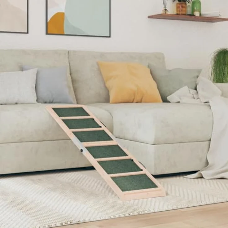 vidaXL Hunderampe Grün 120x30 cm Massivholz Tanne – Bild 2