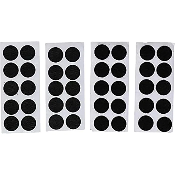 BGS Diy 80557 | Klettpunkte | 40-tlg. | selbstklebend | schwarz | Ø 20 mm | Klebepunkte