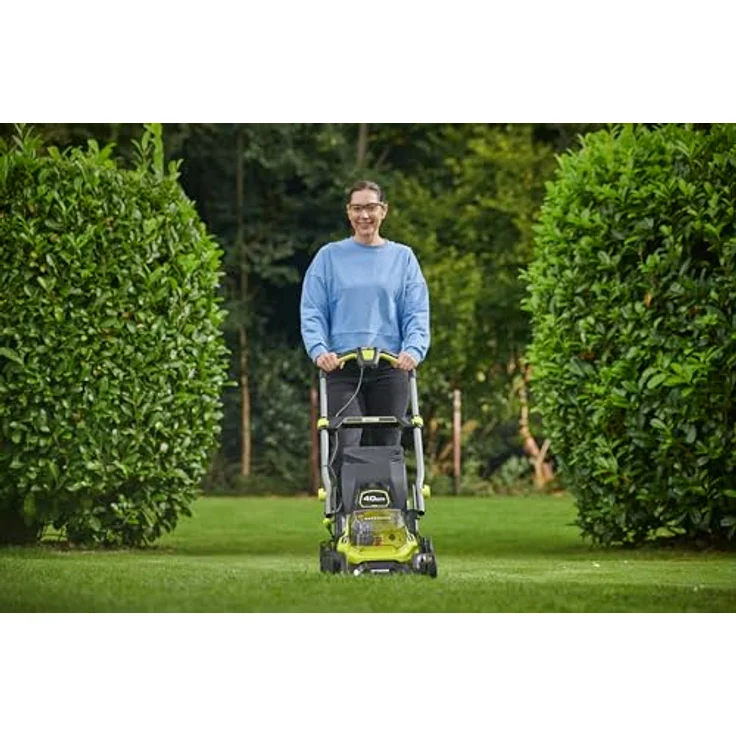 RYOBI 18 V ONE+ Brushless Akku-Rasenmäher RY18LMX40C-150, 40 cm Schnittbreite, 7-fache Höhenverstellung, Akku & Ladegerät - grün – Bild 3