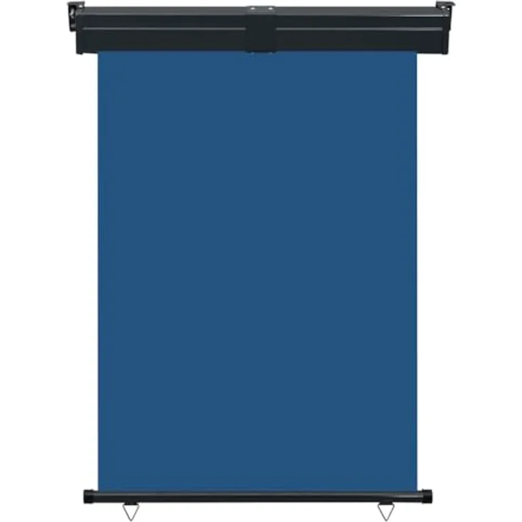 Vidaxl Balkon-Seitenmarkise 120 × 250 cm Blau, UV-beständig, automatisches Zurückrollen, Montage an Wand und Decke – Bild 2
