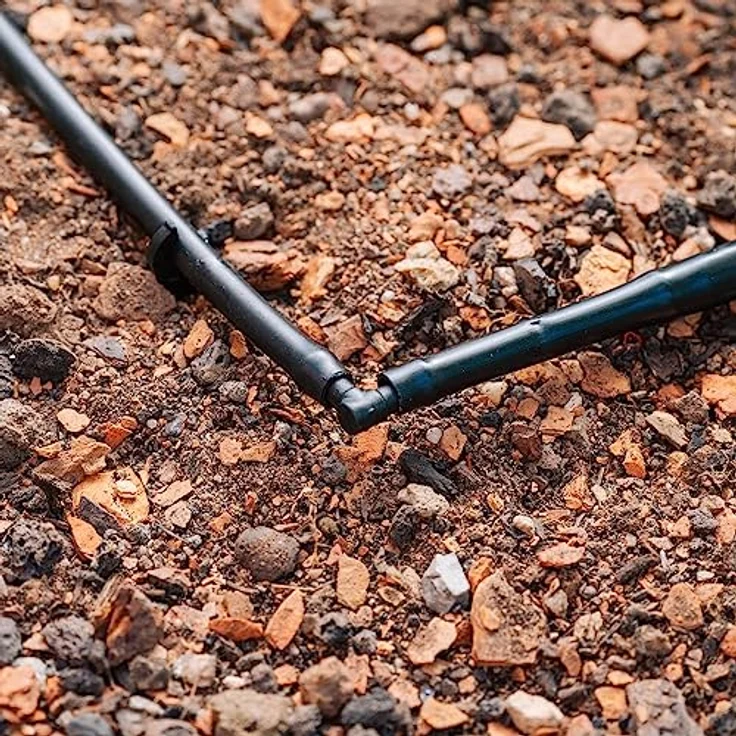 Geka Drip Rohrverbinder-Set Ø 6 mm, 32-teiliges Zubehörset für individuelle Bewässerungsinstallationen mit geraden Verbindern, L-Stücken, T-Stücken und Absperrventilen – Bild 3