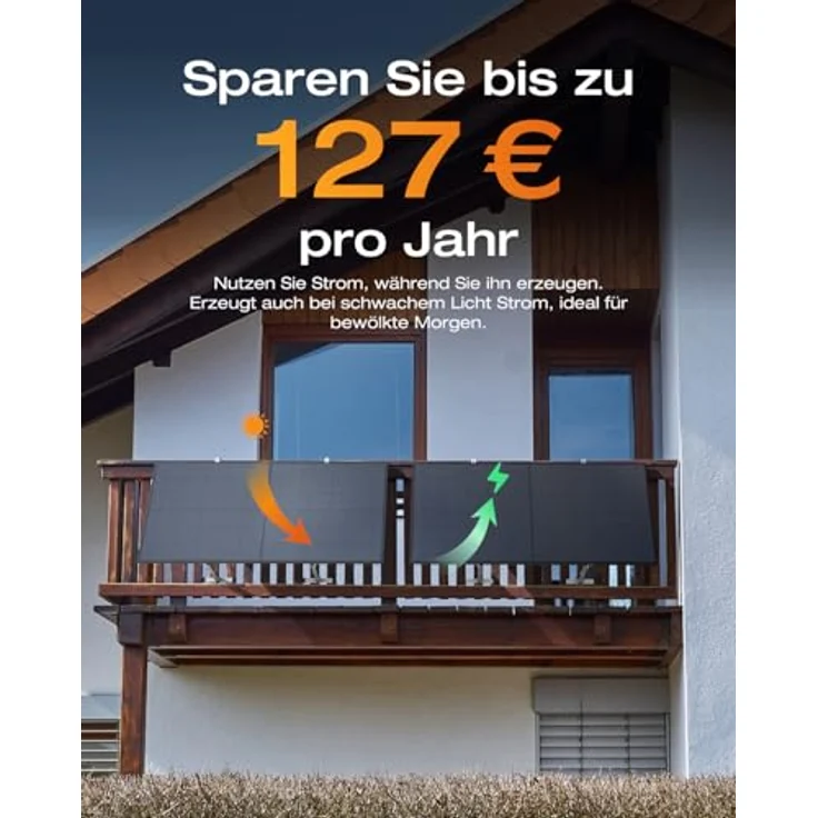 EcoFlow STREAM Balkonkraftwerk, 800 W Mikrowechselrichter mit 2 × 400 W PV Solarpanels, WLAN & App-Steuerung für Gitterbalkon, 0% MwSt. – Bild 2