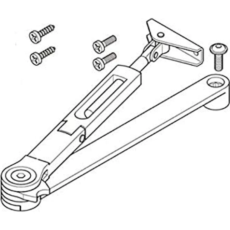 Yale DCL141 Gelenkarm für Türschließer DC140, Silber, zertifiziert nach EN1154, einstellbare Schließkraft und Öffnungswinkel bis 180° – Bild 3