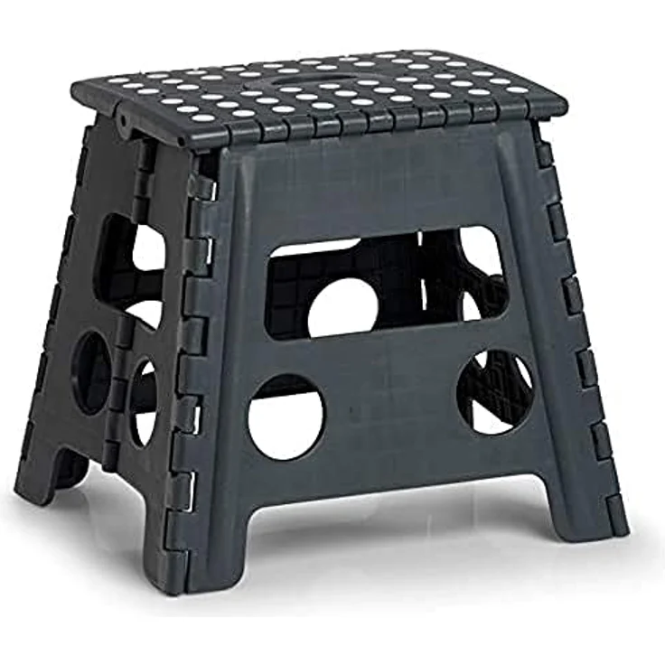 Zeller Tritthocker schwarz 1 Stufe, stabil und belastbar bis 150 kg, H: 32,0 cm – Bild 1