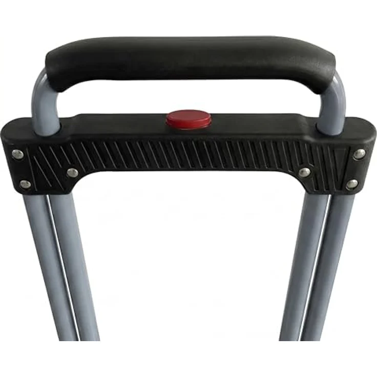 relaxdays Klappbare Sackkarre bis 120 kg, grau - Robuster Stahlrahmen, Teleskopgriff, Soft-Laufräder, Antirutschfläche, inklusive 2 Expanderseile – Bild 6