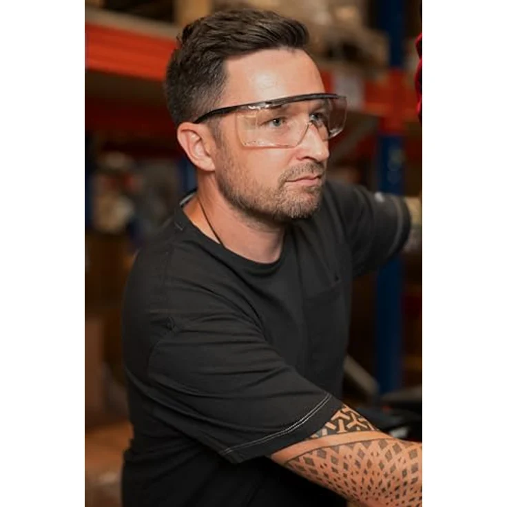 Uvex Super F OTG Schutzbrille - Supravision Sapphire - Transparent-Schwarz-Weiß – Bild 3