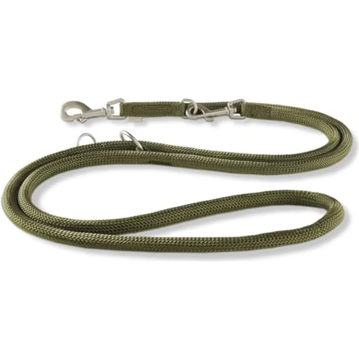 Wolters Hundeleine K2-Tauprogramm, strapazierfähige Nylonleine in olive, 300 cm, dreifach verstellbar – Bild 1