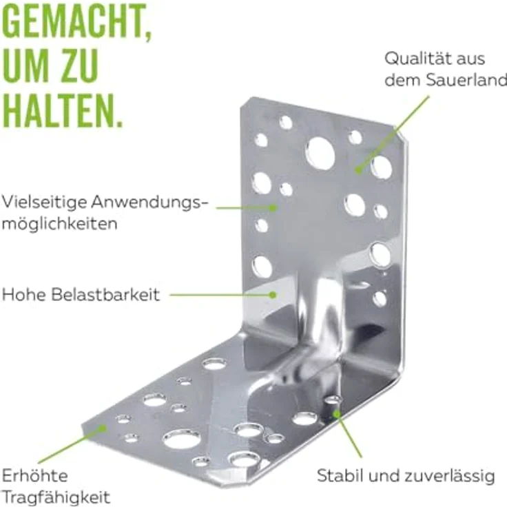 GAH Winkelverbinder A2 90x90x65 mm schwer – Bild 6