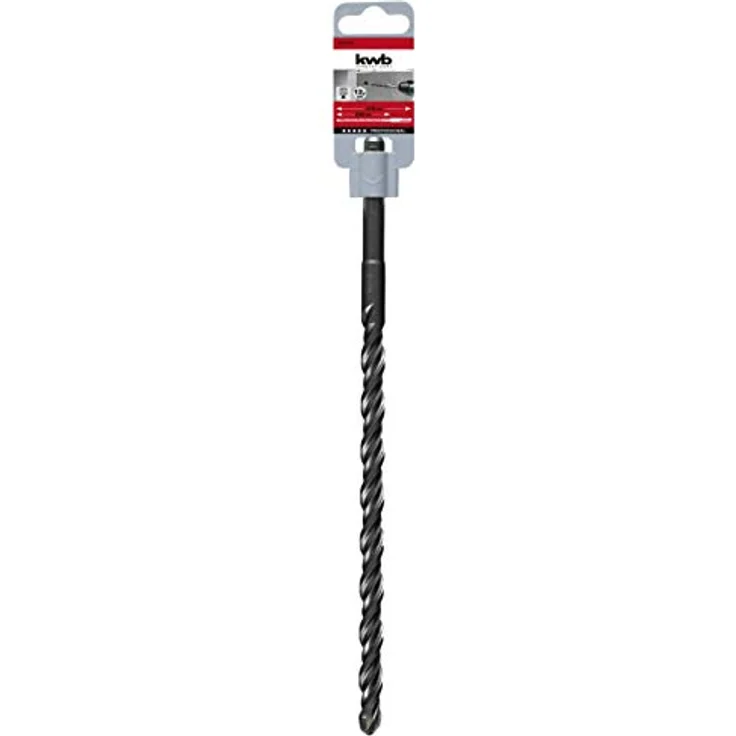 kwb SDS plus HB 44 Hammerbohrer Ø 12,0 mm, Länge 260 mm, hochtemperatur gelötete Hartmetallschneide, mehrfach Spirale für optimalen Bohrmehltransport – Bild 3