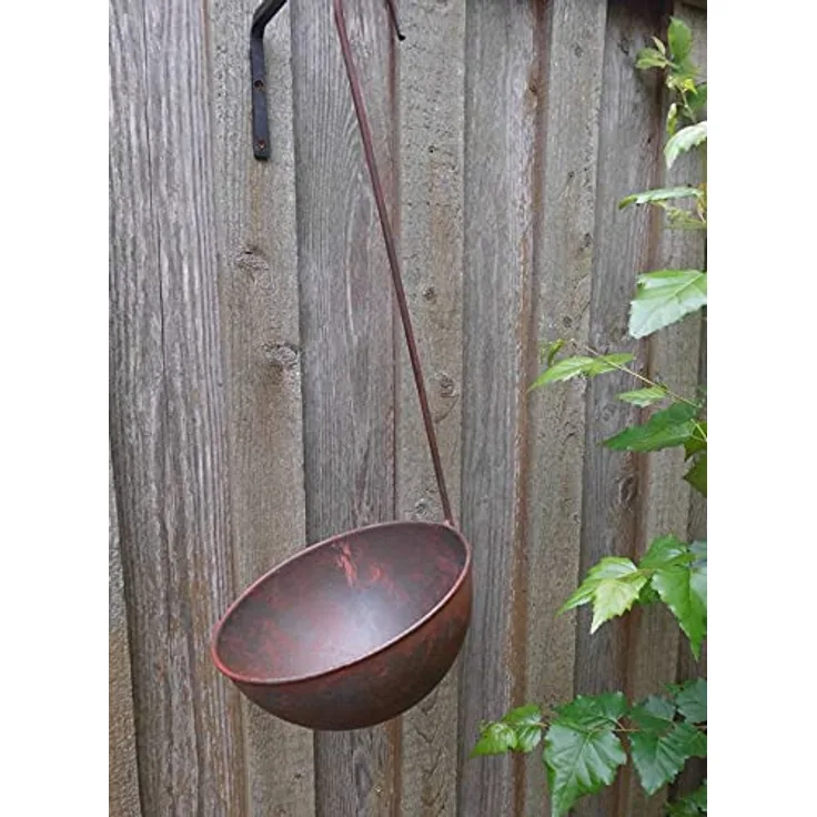 Deko-Impression Breite Vogeltränke Vogelbad Schale z. Hängen Eisen massiv D 20 cm
