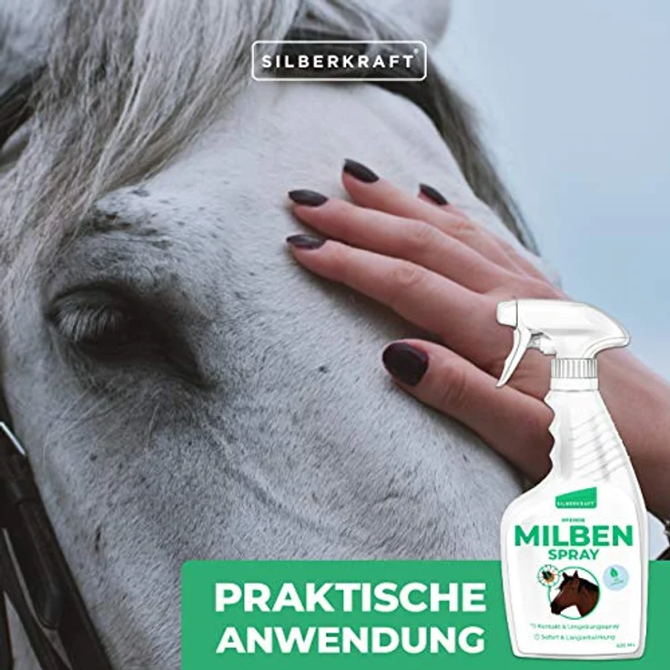 Silberkraft Milbenspray Pferde 500 ml, zuverlässiger Milbenschutz für Pferde, treibgasfreies Anti-Milben-Mittel – Bild 4