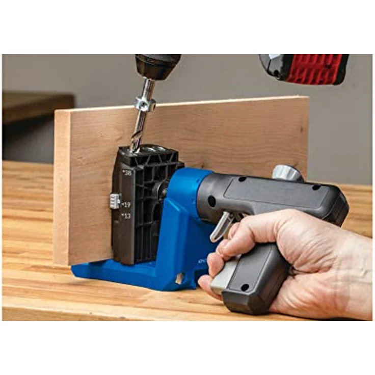 KREG Pocket Hole Jig 520 PRO Taschenloch Bohrschablone ( KPHJ520PRO ) + Stufenbohrer + Bit + Schrauben + Zwinge – Bild 3