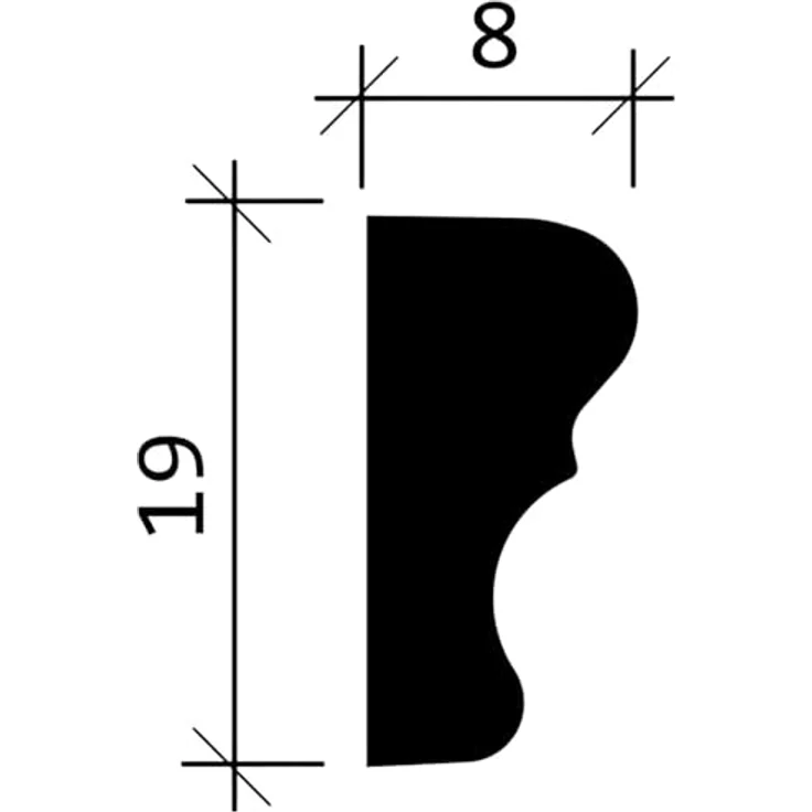 Profhome Zierleiste 651321, Wand- und Friesleisten Set mit 10 Zierleisten, 20 m, extrudiertes Polystyrol (XPS), weiß, leicht und stoßfest – Bild 5