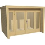 weka Gartenhaus 263 Gr.3, BxT: 305x316 cm, anthrazitfarbenes Design mit Panorama-Doppeltür aus Echtglas