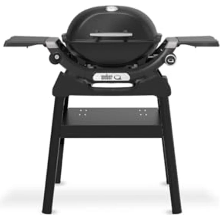 WEBER Gasgrill Q 1200N, kompakt und mobil mit 2,93 kW Brenner, schwarz mit Standfuß – Bild 3