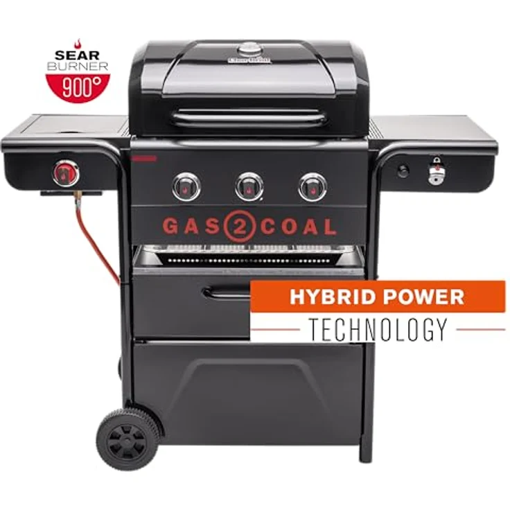 Gas2Coal 2.0 330 Special Edition 3+1-Brenner Hybridgrill, Patentierte Holzkohleschale, 900 °C Sear-Brenner & extra Grillplatte – Bild 2