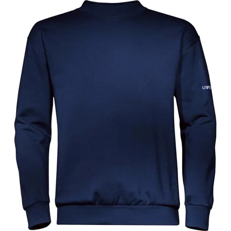 Uvex Safety, Arbeitsjacke Sweatshirt 88159, marineblau, 70% Baumwolle, 30% Polyester, 5XL, formstabil und pflegeleicht – Bild 1