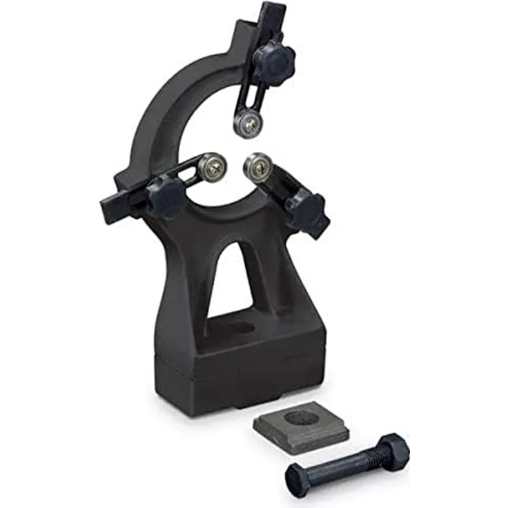 Holzstar Feststehende Lünette für DB110, Drehbank-Zubehör für Werkstücke von 3 mm bis 57 mm, Spitzenhöhe 185 mm