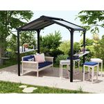 Palram Pavillon Grillen - AUSTIN 2400 schwarz, 181x240x249 cm