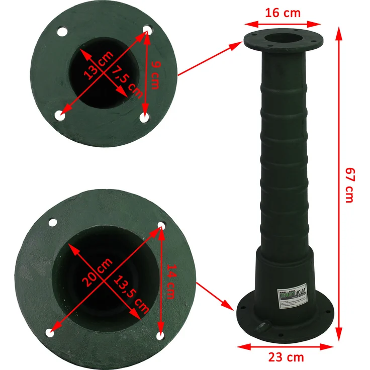 TRUTZHOLM® Pumpenständer für Schwengelpumpe Klassisch Gusseisen Ständer Handpumpe Gartenpumpe – Bild 4