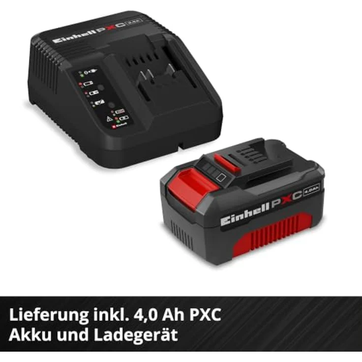 Einhell Akku-Laubsauger 'Venturro' 18 V, kabellos mit 4,0 Ah Akku und Ladegerät, 500 m³/h Saugleistung, bürstenloser Motor, inkl. Häcksler und 45 L Fangsack – Bild 6