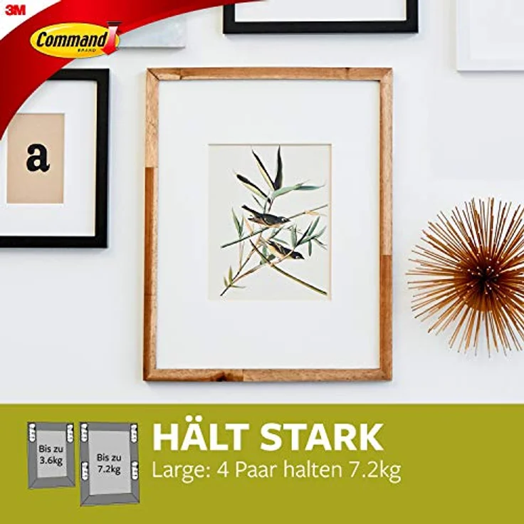 3M Command Bilder-Montage Strips Weiß Inhalt: 4 Paar - Preisvergleich – Bild 6