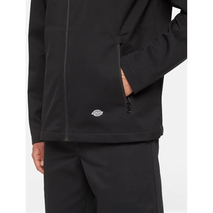 Dickies FULL ZIP SOFTSHELL JACKEN, wasserabweisende Arbeitsjacke mit zwei Reißverschlusstaschen, schwarz – Bild 4