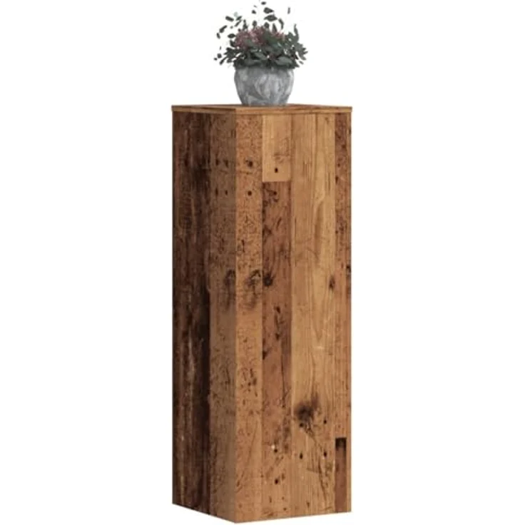 vidaXL Blumenständer Pflanzenständer 2 Stk Altholz-Optik 33x33x100 cm - Stabile Oberplatte & Zeitloses Design – Bild 2