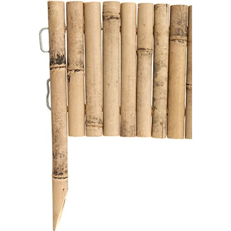 Windhager Beeteinfassung Typ 3 Bambus flexibel, Steckzaun, Rasenkante, Beetumrandung, Palisade, 100 x 20/35 cm, 06491 – Bild 3