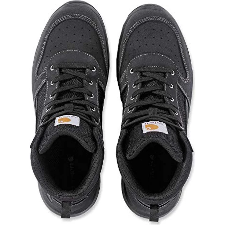 Carhartt Michigan F700909 Sicherheitsschuh, S1P mit Glasfaser-Zehenkappe, rutschfester Vibram-Gummilaufsohle, hydrorasiertem Wildleder, Schwarz – Bild 5