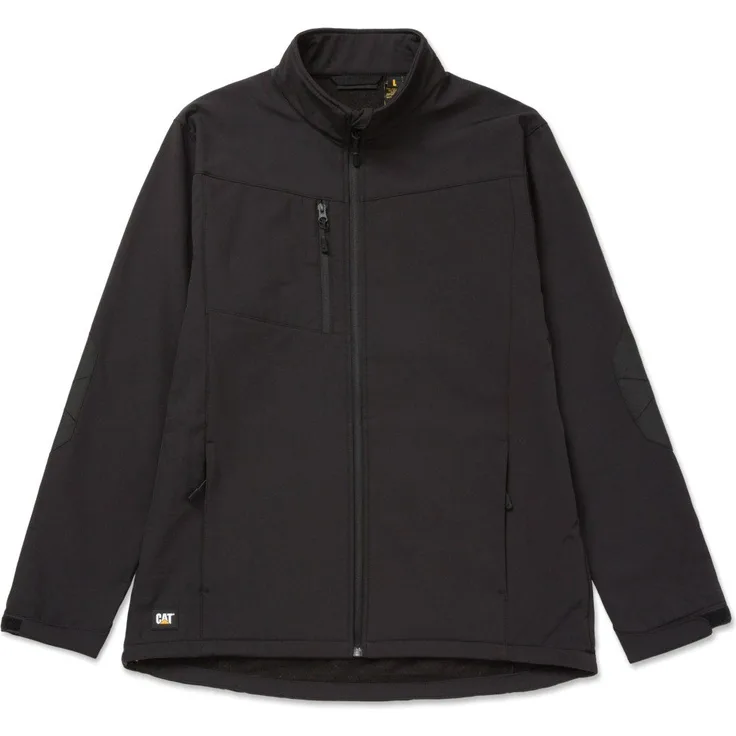 CAT Softshelljacke schwarz, wind- und wasserabweisend mit Fleece-Innenfutter, Größe M