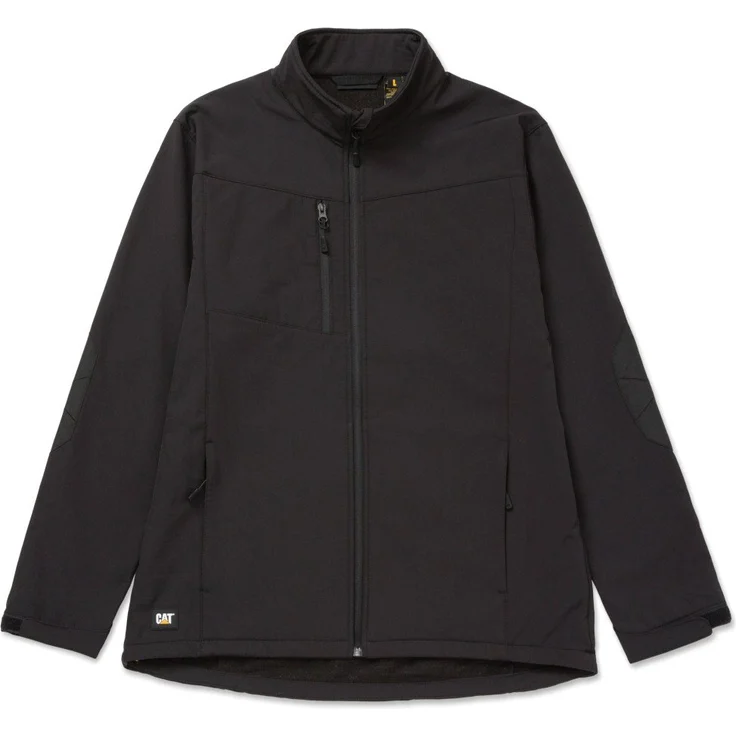 CAT Softshelljacke schwarz, wind- und wasserabweisend mit Fleece-Innenfutter, Größe M